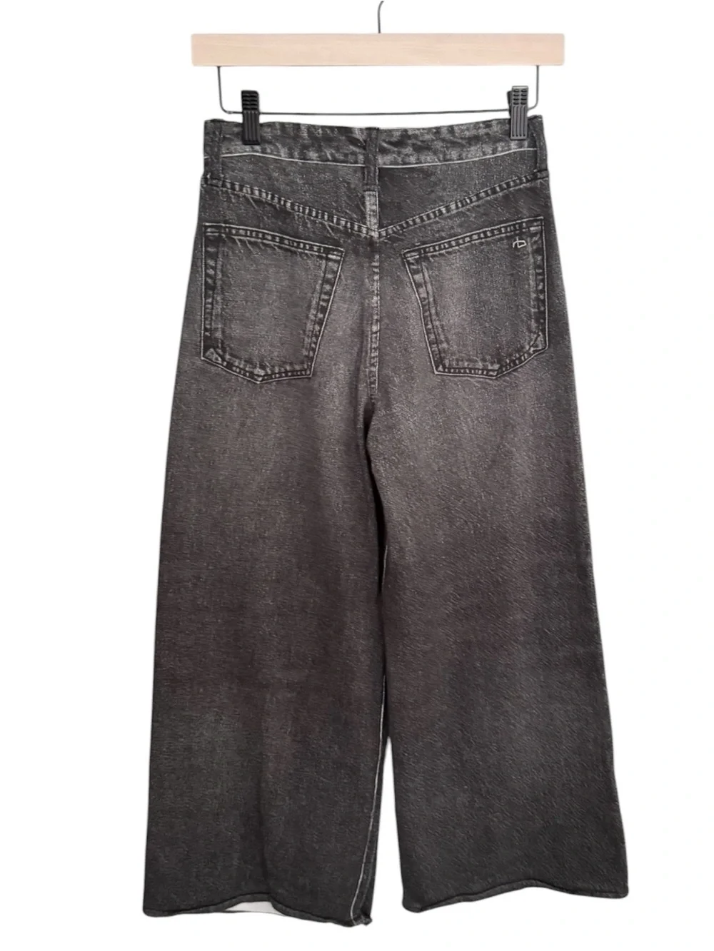 Rag And Bone Miramar Sofie Wide-Leg Faux Jean in Cotton Terry | 25 - Picture 5 of 12